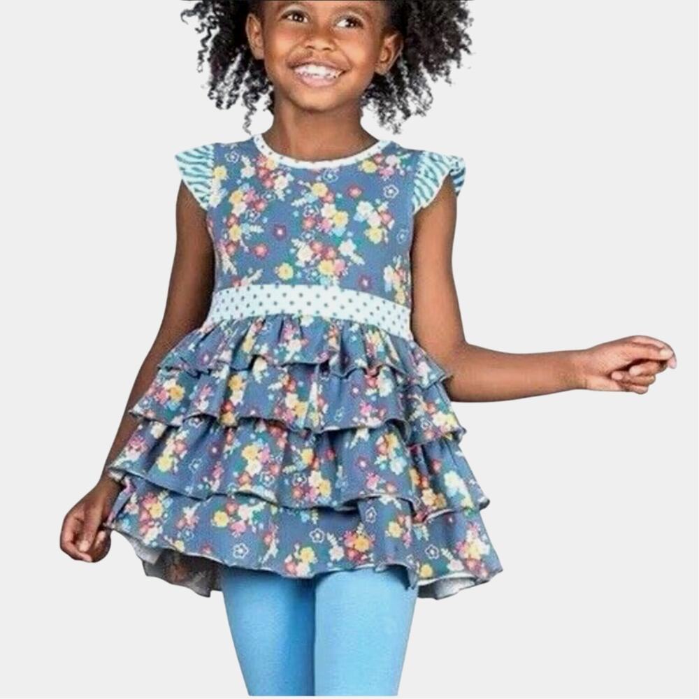 Matilda Jane Girls floral polka dot dress size 10